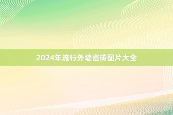 2024年流行外墙瓷砖图片大全